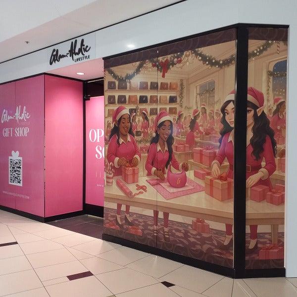 Glam-Aholic Lifestyle Vinyl Window Display