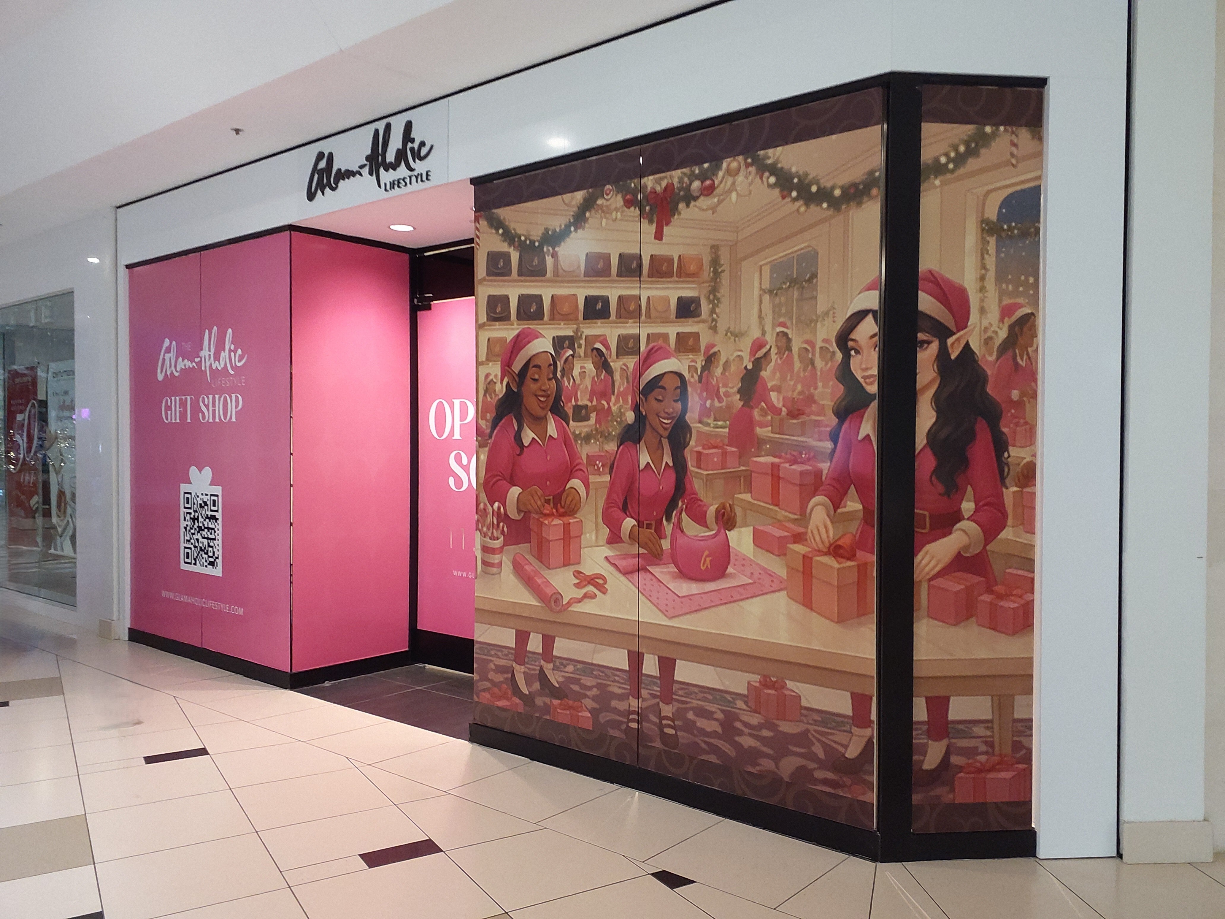 Glam-Aholic Lifestyle Vinyl Window Display