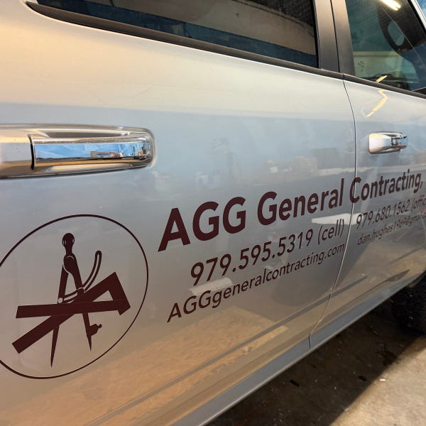 AGG General contracting truck decals