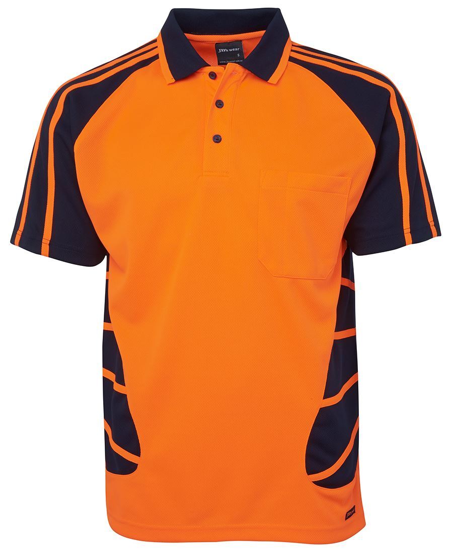 JB'S HI VIS S/S SPIDER POLO