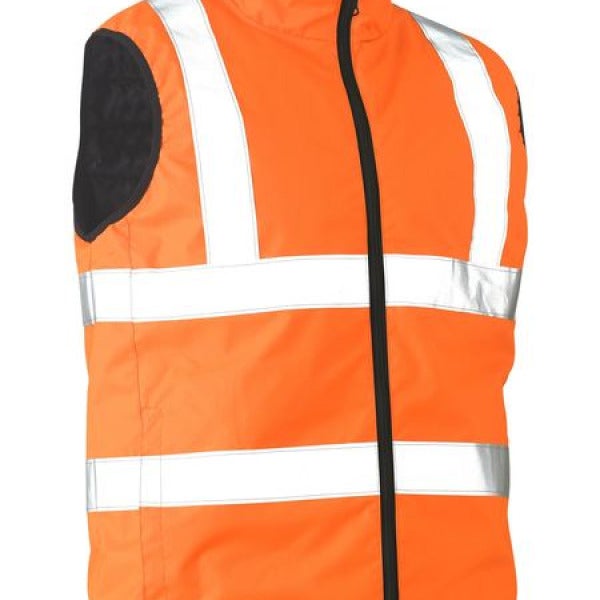 Custom TAPED HI VIS REVERSIBLE PUFFER VEST