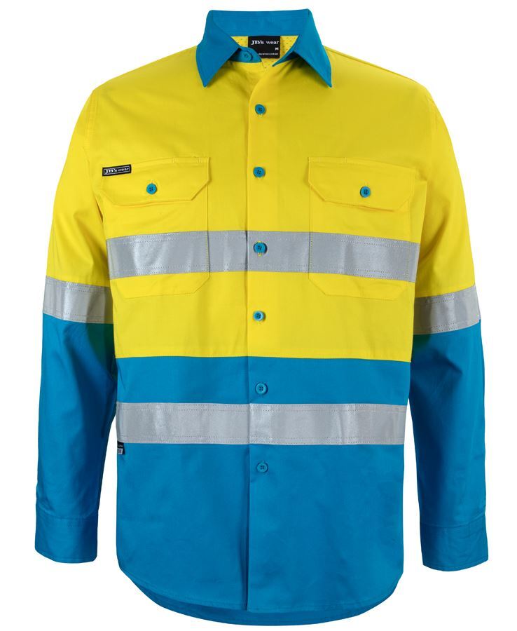 JB's Hi Vis L/S (D+N) 150g Work Shirt