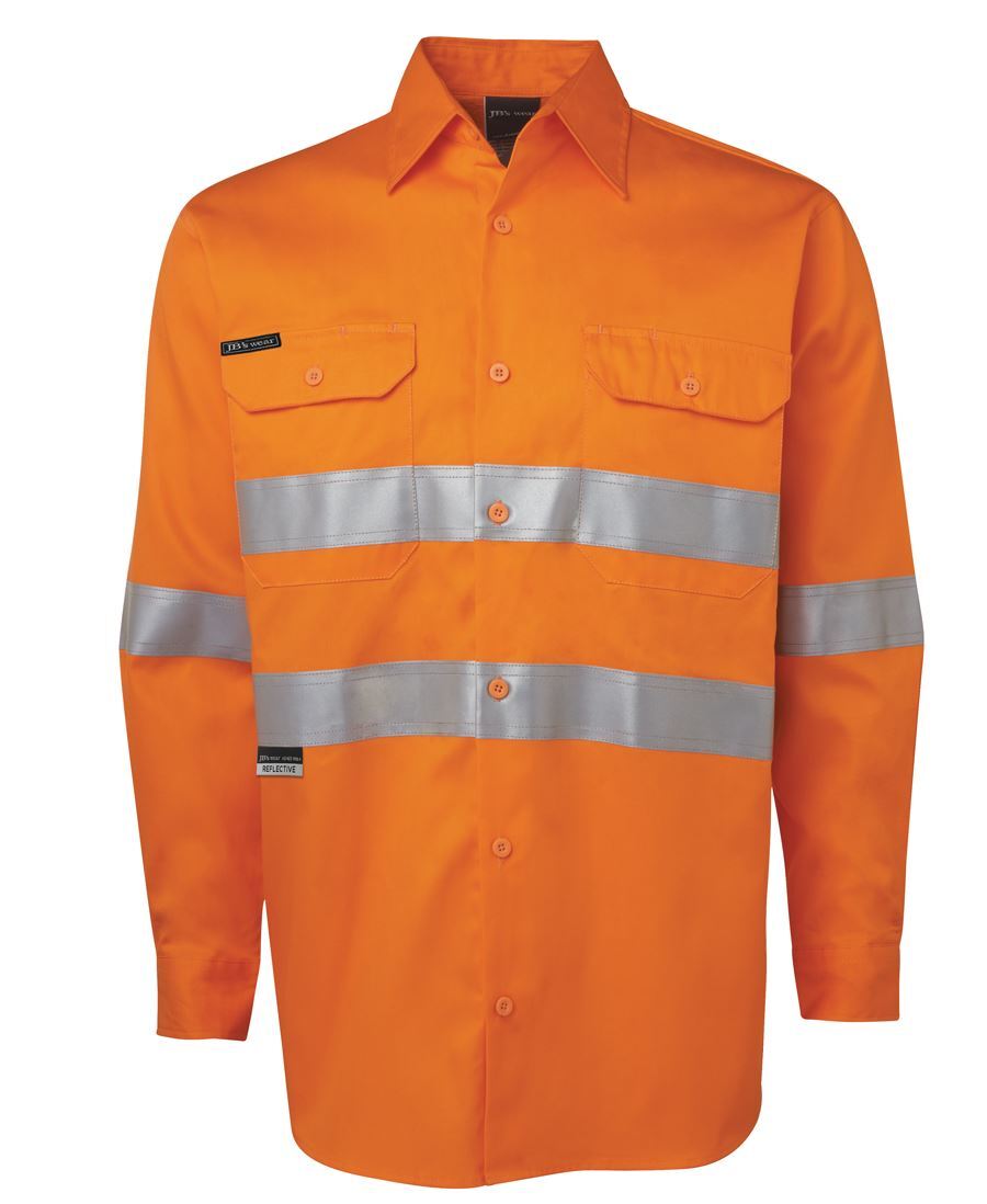 JB's Hi Vis L/S (D+N) 150g Work Shirt