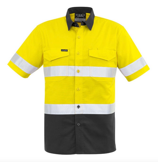 Men's Rugged Cooling Taped Hi Vis S/S Spliced Shirt