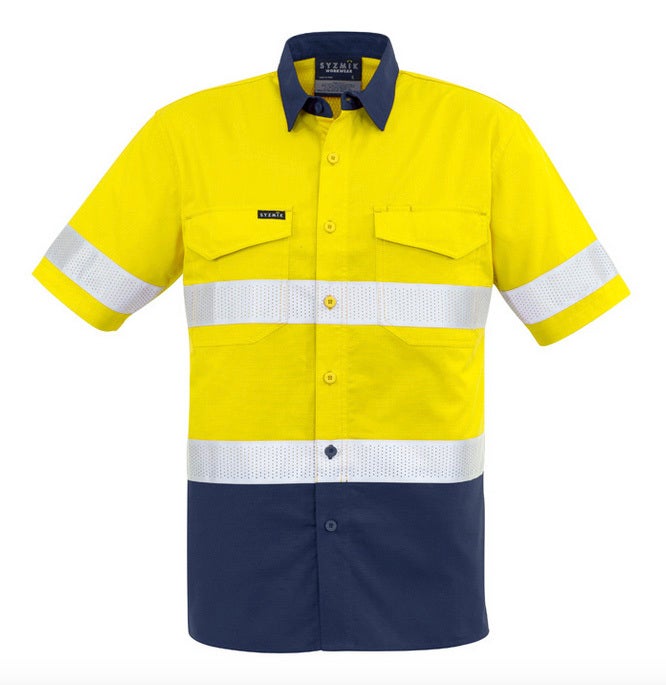 Men's Rugged Cooling Taped Hi Vis S/S Spliced Shirt