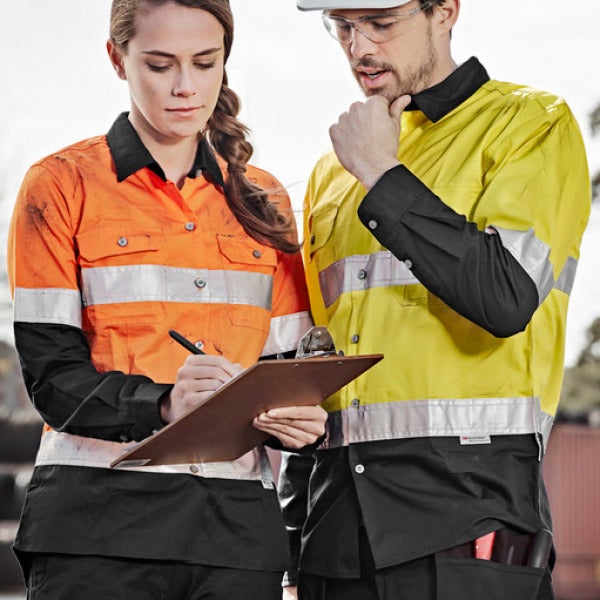 Custom Hi Vis Spliced Industrial Shirt
