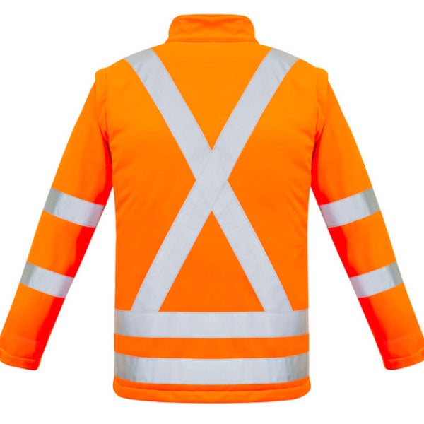 Custom Unisex Hi Vis 2 in 1 X Back Softshell Jacket