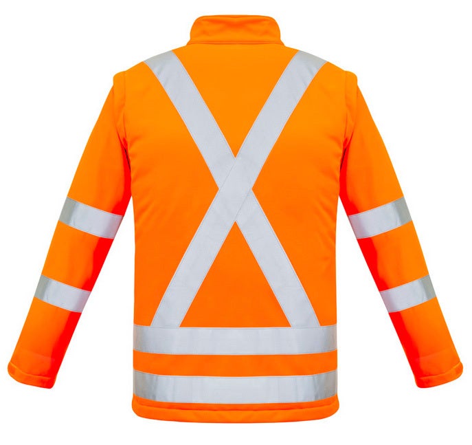 Unisex Hi Vis 2 in 1 X Back Softshell Jacket