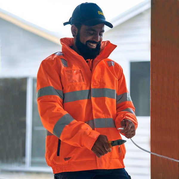 TAPED HI VIS WET WEATHER BOMBER JACKET