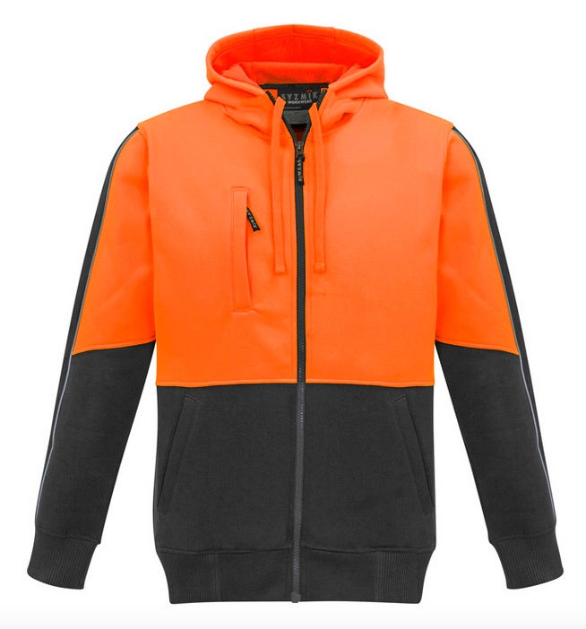 Unisex Hi Vis Full Zip Hoodie