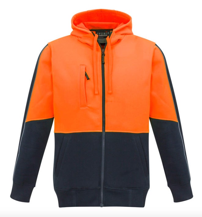 Unisex Hi Vis Full Zip Hoodie