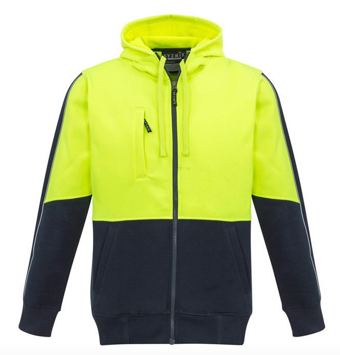 Unisex Hi Vis Full Zip Hoodie
