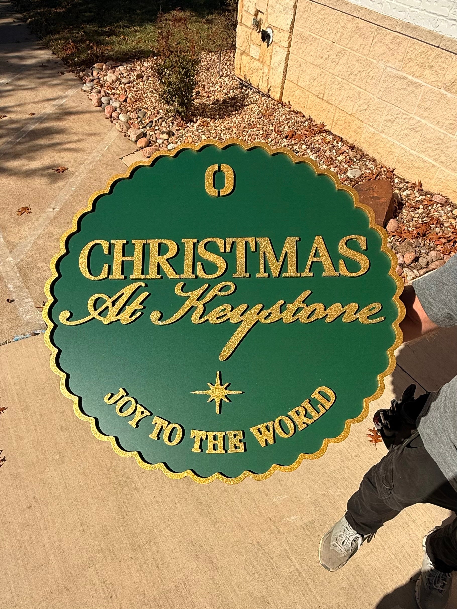 A Simple but Stunning Holiday Sign for Keystone Church Created by Signarama North Fort Worth / Keller