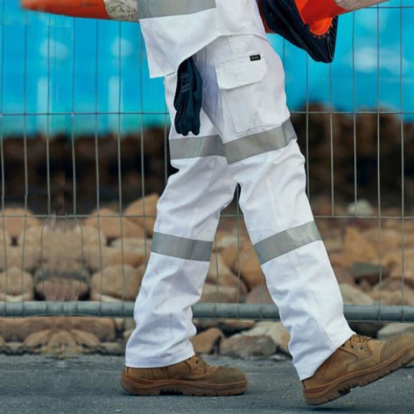 Custom TAPED COTTON DRILL WHITE WORK PANT