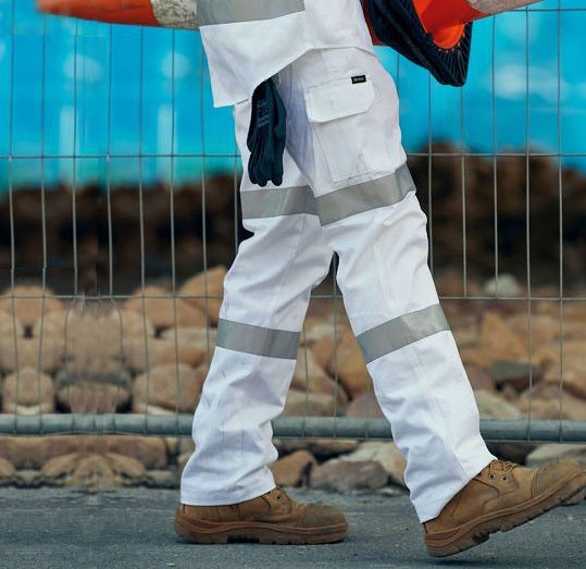 TAPED COTTON DRILL WHITE WORK PANT