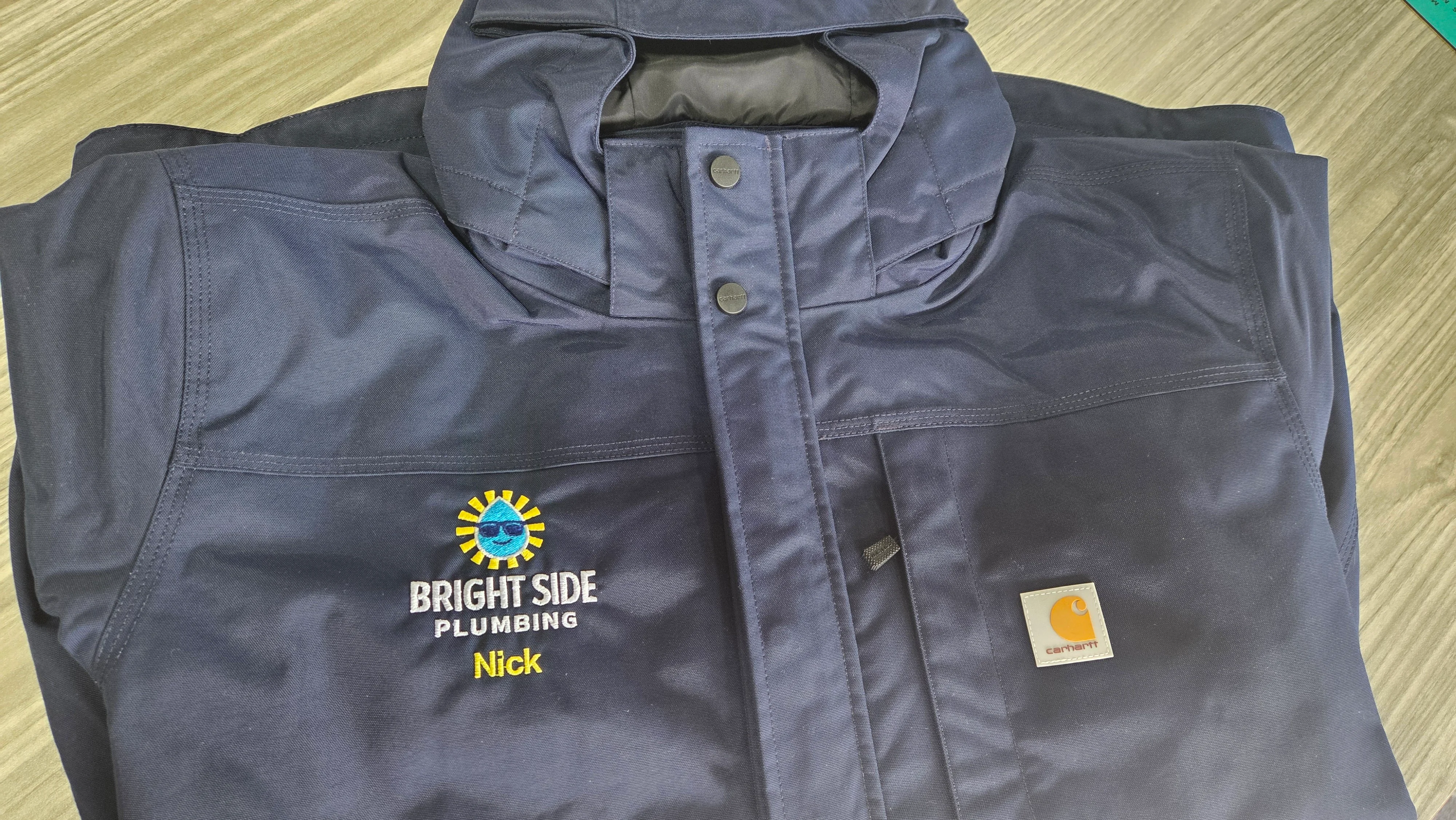 Bright Side Plumbing Branded Carhartt Jackets