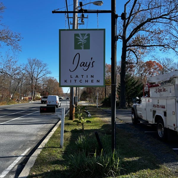 Jay's Latin Kitchen Sign