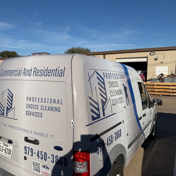 Professional Choice Cleaning Services partial van wrap