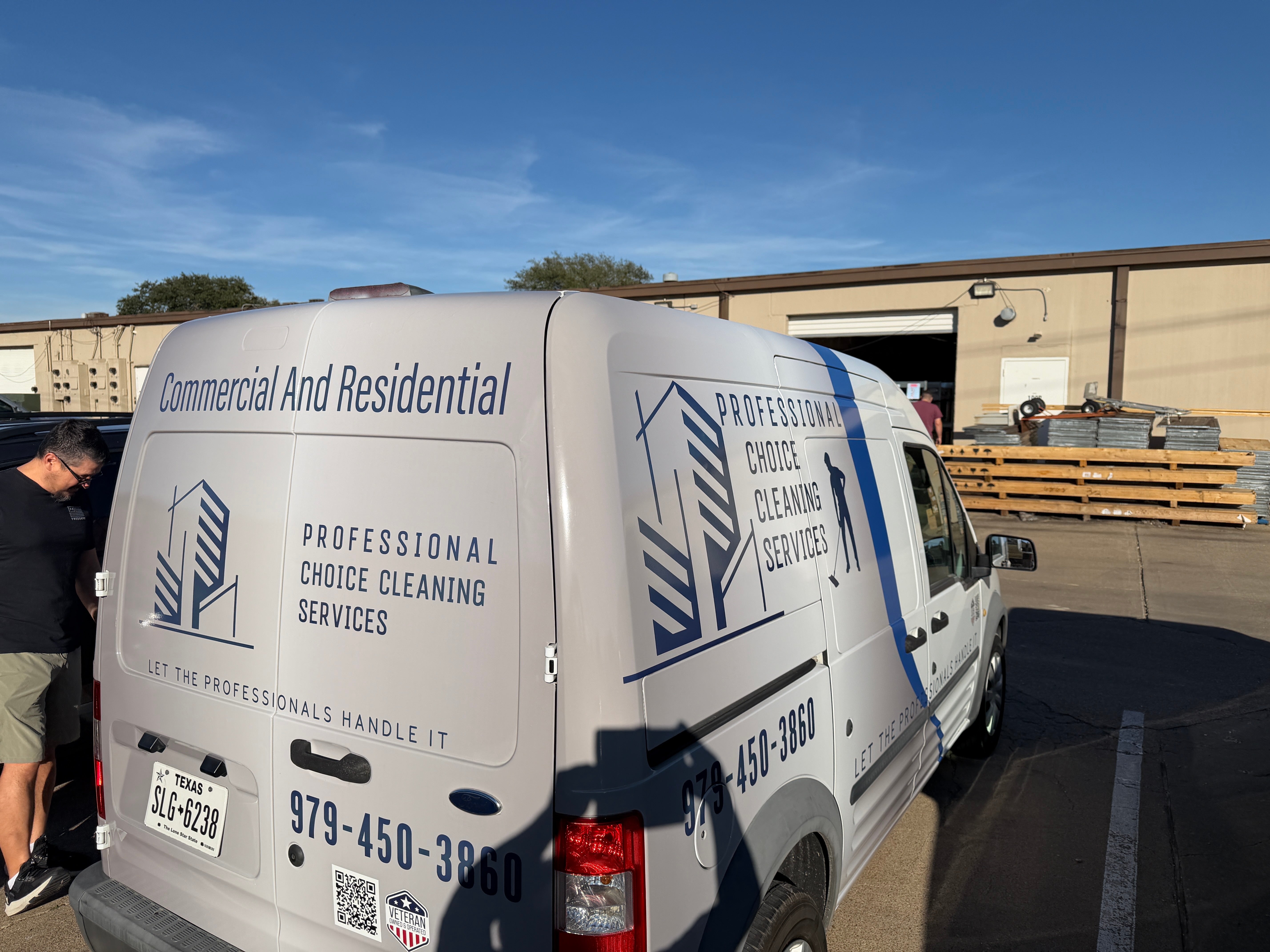 Professional Choice Cleaning Services partial van wrap