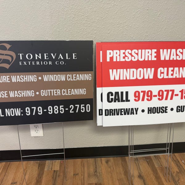 Stonevale Exterior Co.   Yard signs