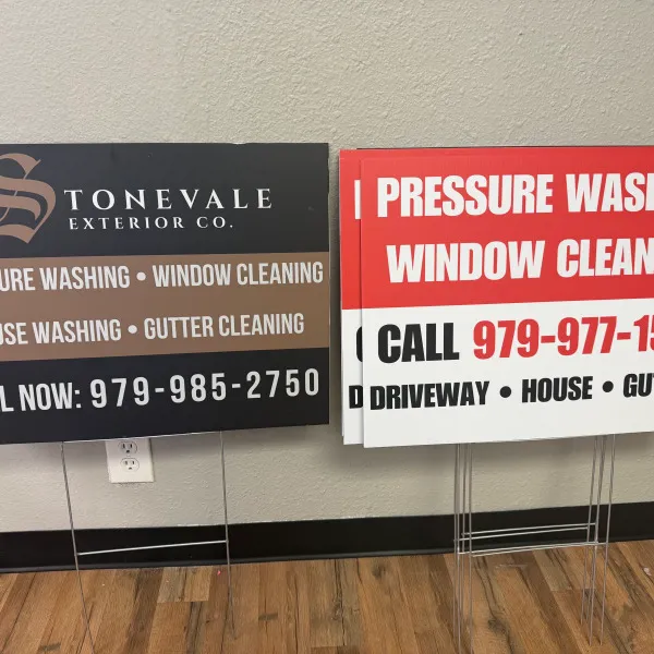 Stonevale Exterior Co. Yard signs