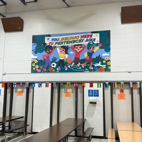 Heritage Elementary Cafeteria Wall Mural 3