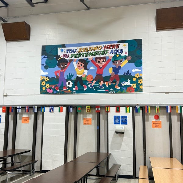 Heritage Elementary Cafeteria Wall Mural 3