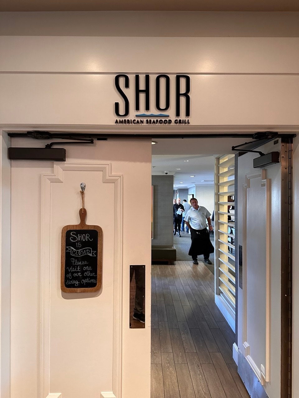 Signarama – Costa Mesa designed and installed a custom interior dimensional logo sign for SHOR American Seafood Grill. Clean, elegant restaurant branding solutions. Call 714-884-3068.