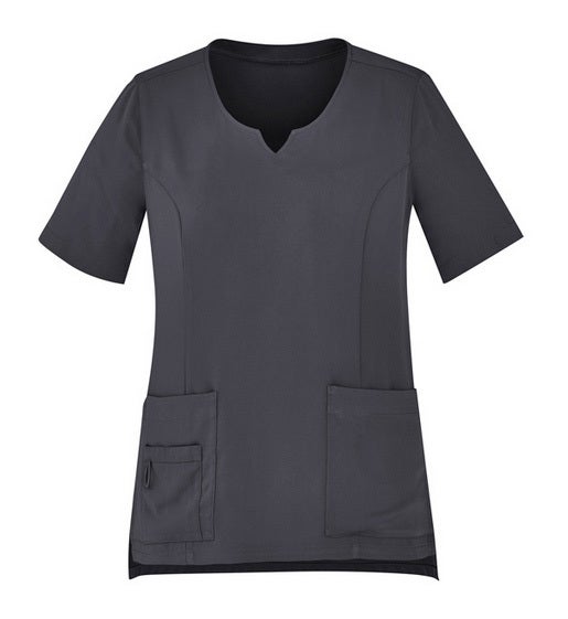 Womens Tailored Fit Round Neck Scrub Top