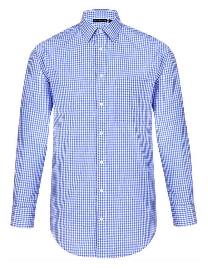 Men’s Gingham Check Long Sleeve Shirt