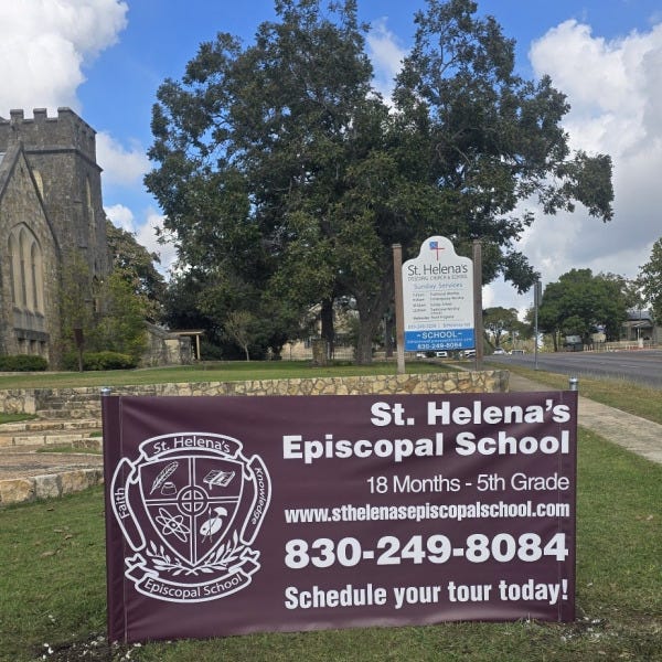St Helena's Banner_Exterior Sign