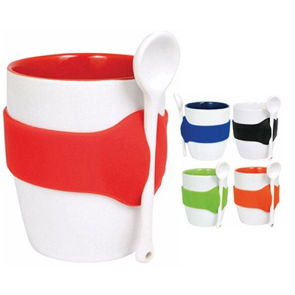 Custom Geko Coffee Mug with Spoon