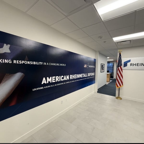 Rheinmetall Office Wall Murals | Custom Corporate Branding & Interior Graphics