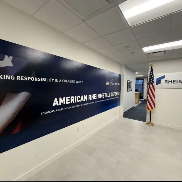 Rheinmetall Office Wall Murals | Custom Corporate Branding & Interior Graphics