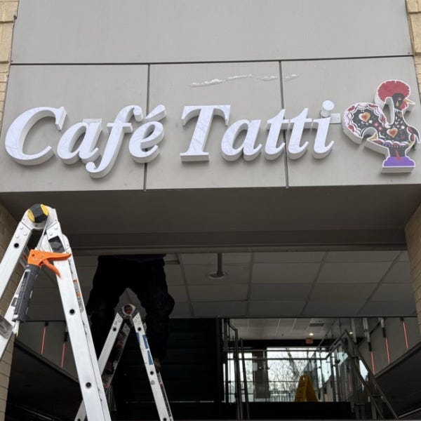 Face-Lit Channel Letter Sign for Café Tatti McLean | Custom Restaurant Signage