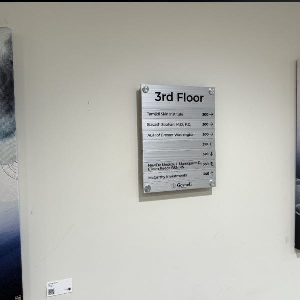 Wayfinding Signage Installation for Gosnell Property Management in McLean, VA