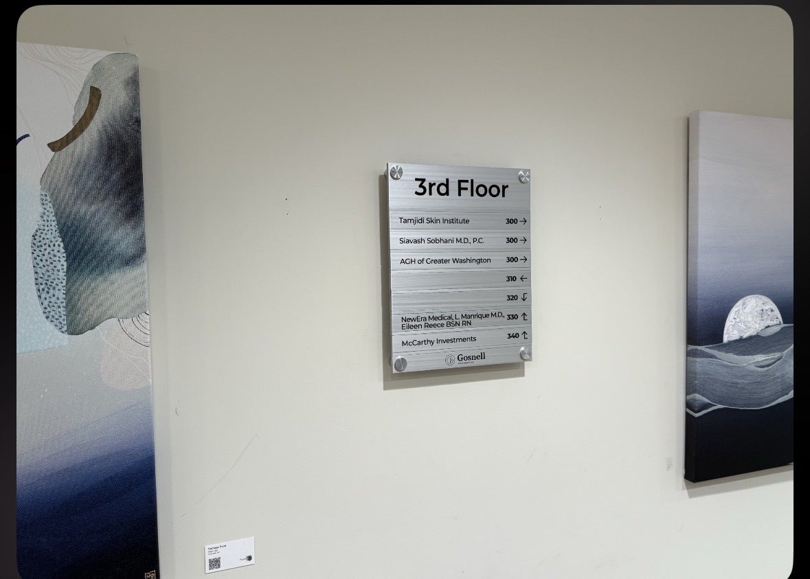 Wayfinding Signage Installation for Gosnell Property Management in McLean, VA
