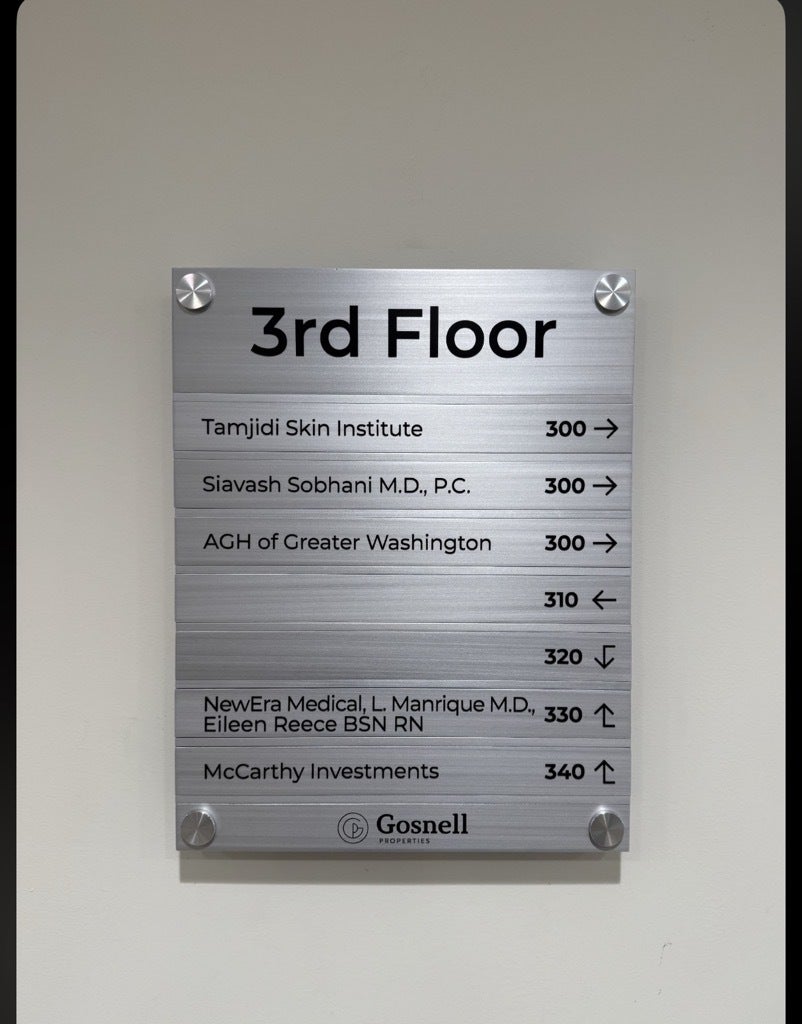 Wayfinding Signage Installation for Gosnell Property Management in McLean, VA