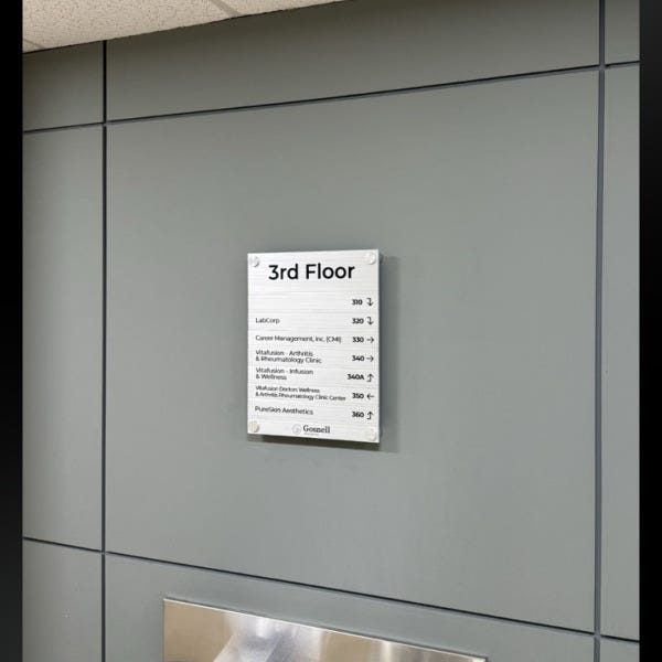 Wayfinding Signage Installation for Gosnell Property Management in McLean, VA