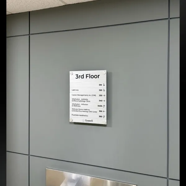 Wayfinding Signage Installation for Gosnell Property Management in McLean, VA