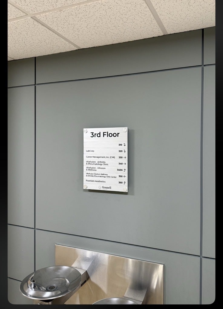 Wayfinding Signage Installation for Gosnell Property Management in McLean, VA