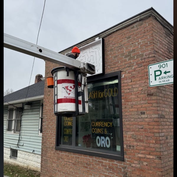 Illuminated Light Box Signage for US Penny Coin Exchange in Falls Church, VA