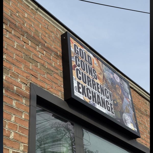 Illuminated Light Box Signage for US Penny Coin Exchange in Falls Church, VA