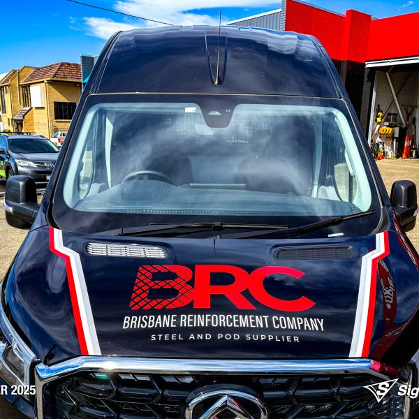 Signarama Springwood vehicle graphics designed and installed for Brisbane Reinforcement Company to enhance fleet branding and road visibility.