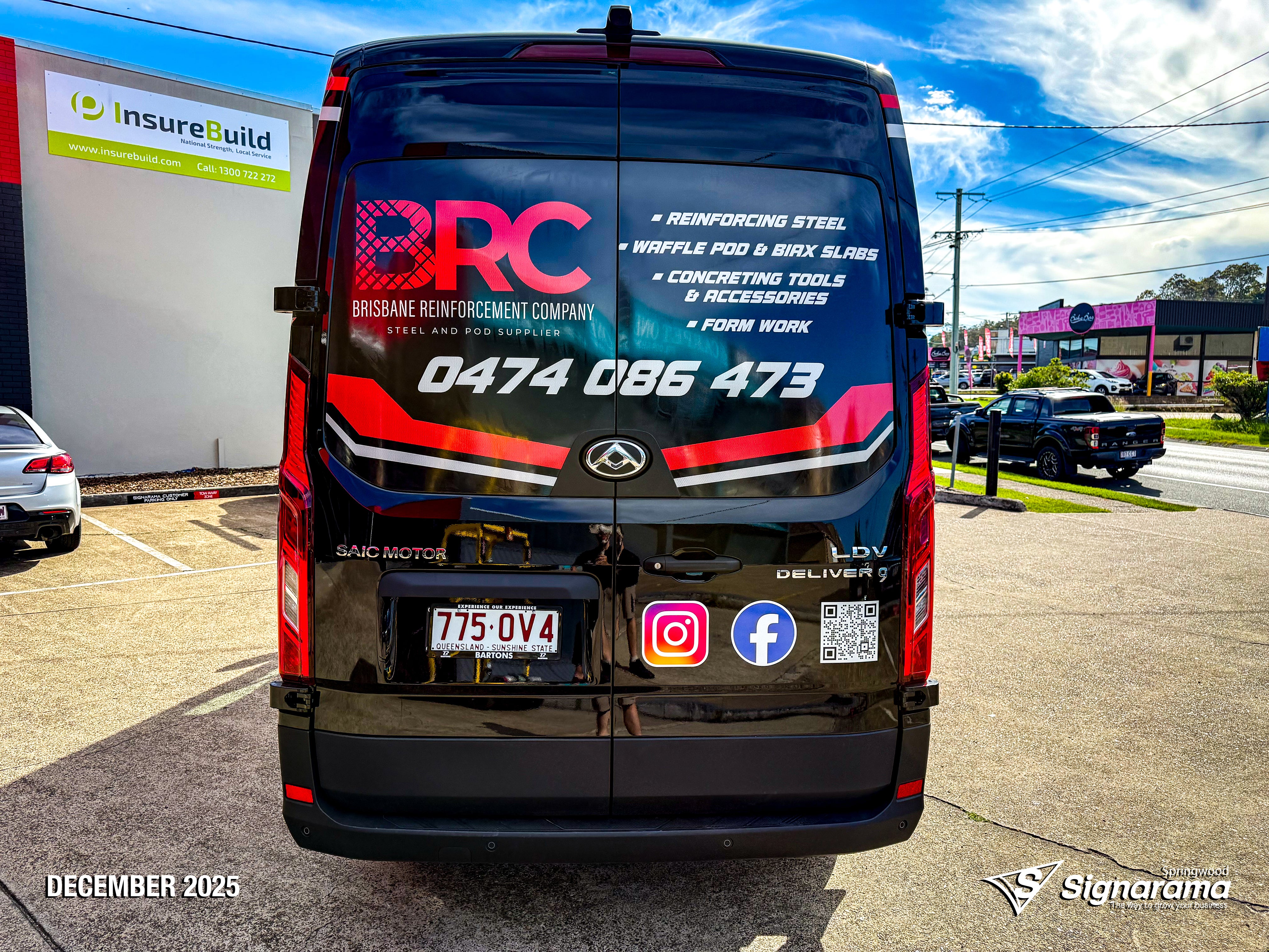 Signarama Springwood vehicle graphics designed and installed for Brisbane Reinforcement Company to enhance fleet branding and road visibility.