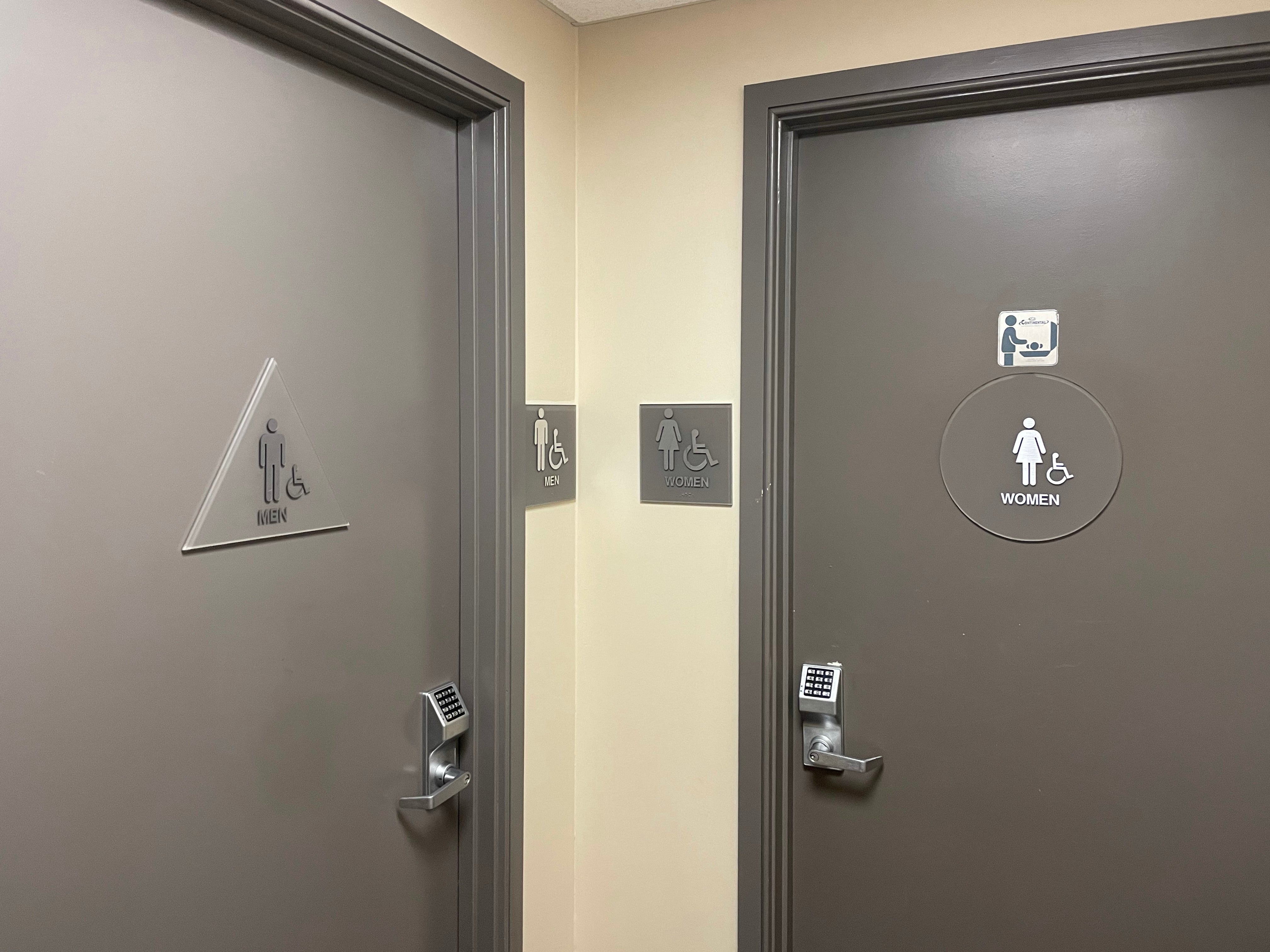 Restroom identification and T24 signs