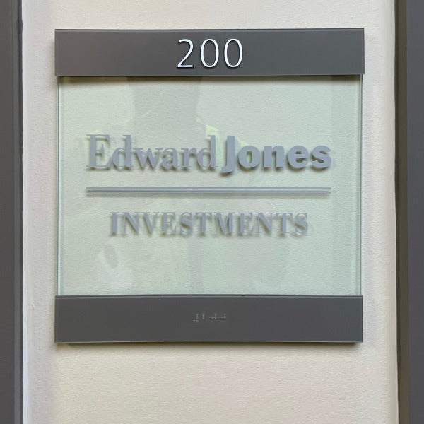 Edward Jones Investments suite identification sign
