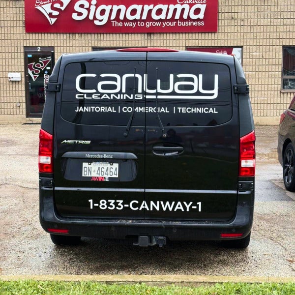 Vehicle Lettering and Partial Wraps for Canway Cleaning