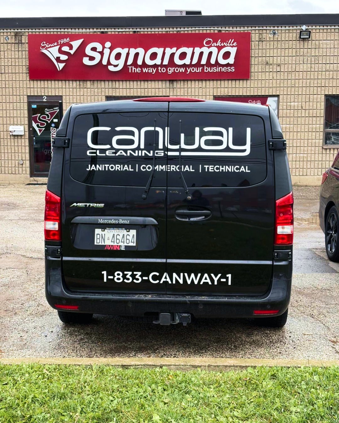 Vehicle Lettering and Partial Wraps for Canway Cleaning