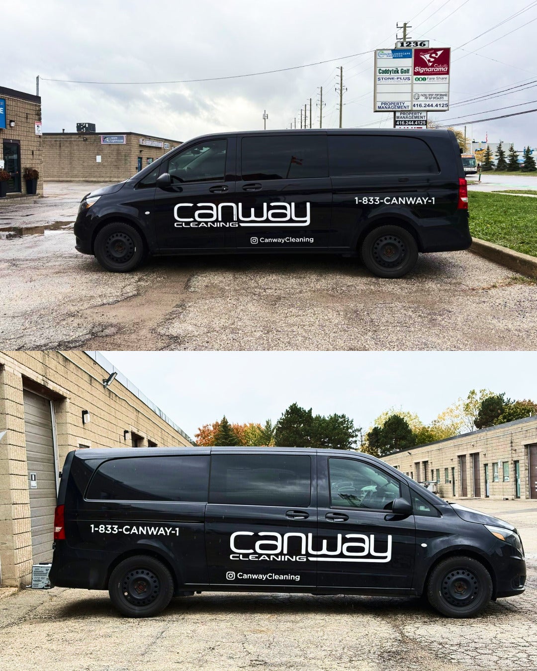 Vehicle Lettering and Partial Wraps for Canway Cleaning